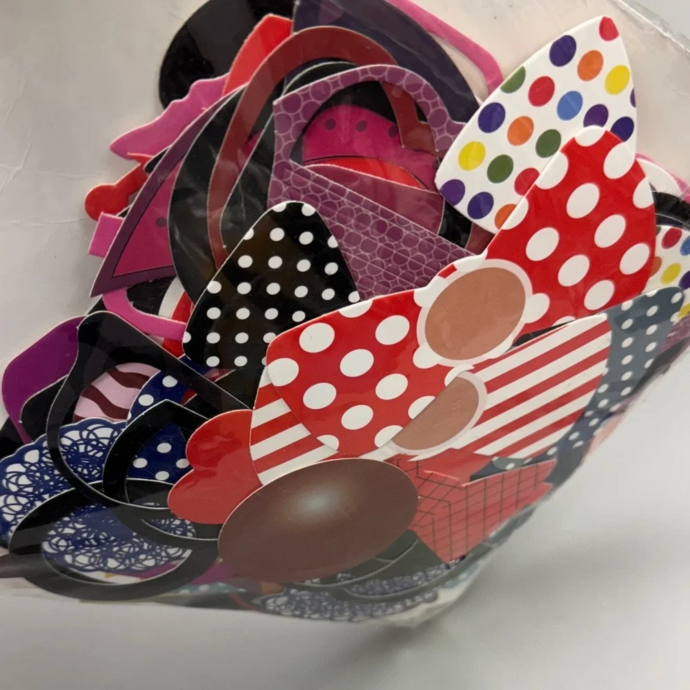 Colorful Patterned Photo Props Bundle with sticks and tape dots